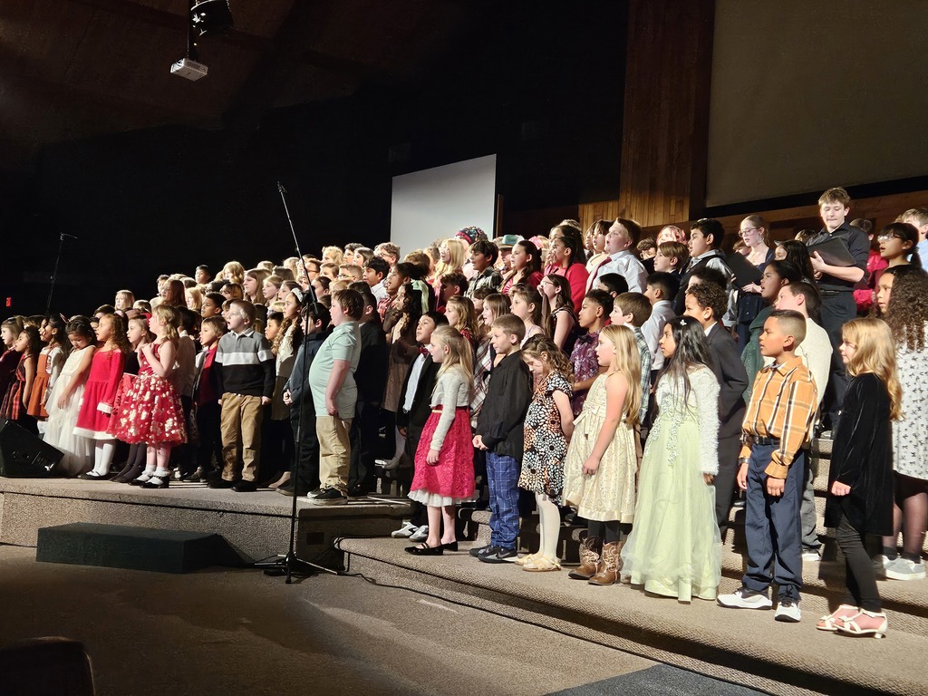 Rock County Christian School Choir students performing a Christmas Program