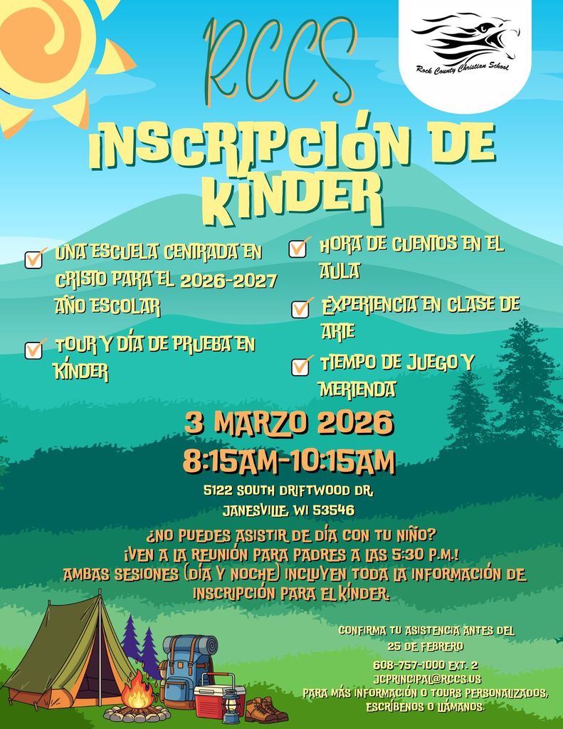 Rock County Christian School kindergarten roundup