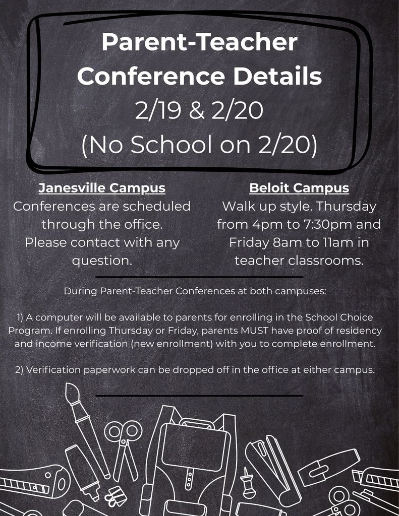 Rock County Christian School Parent teacher conference