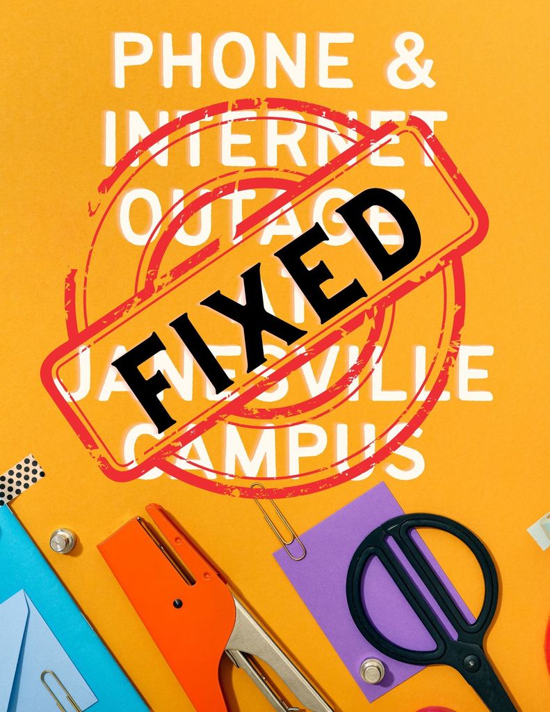 Rock County Christian School Sign to declare the JC technology is fixed