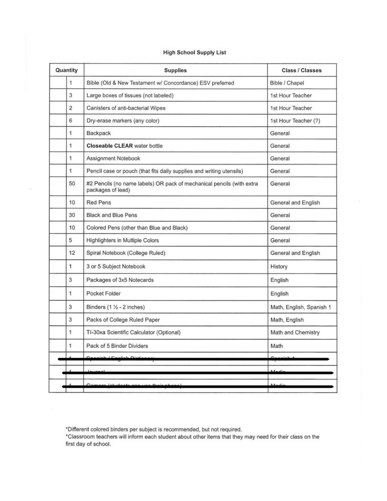 Rock County Christian School Updated school list