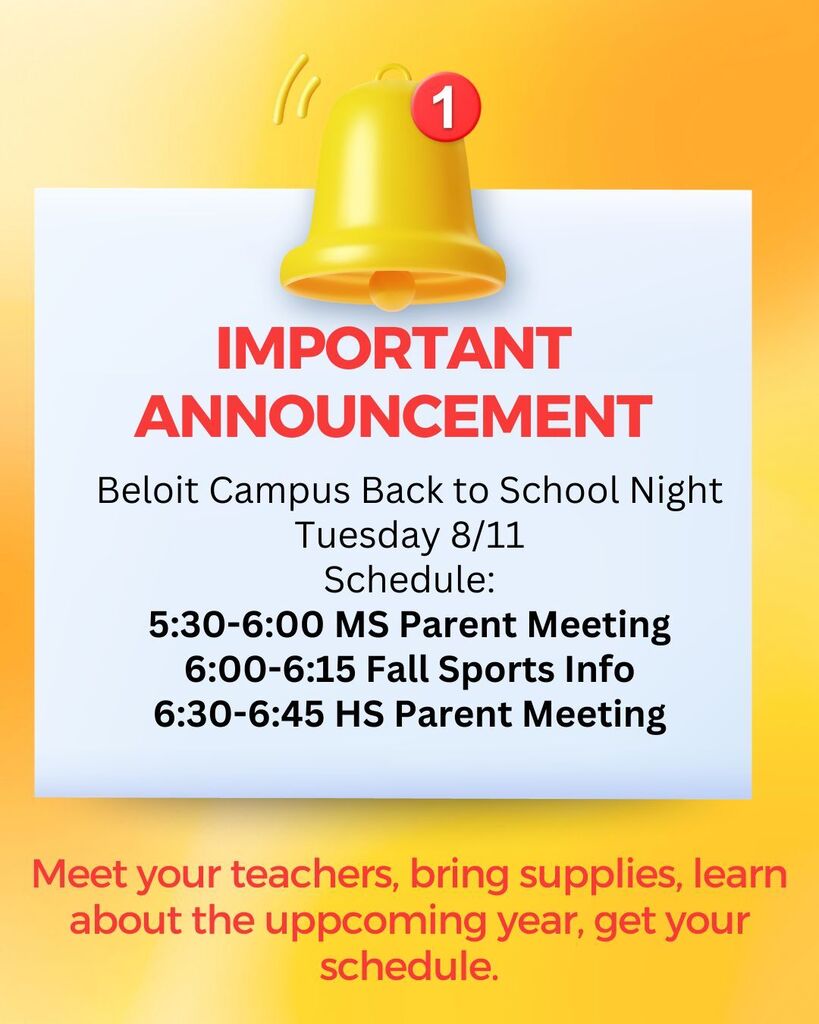 Rock County Christian School  Beloit Campus Back to School Night.