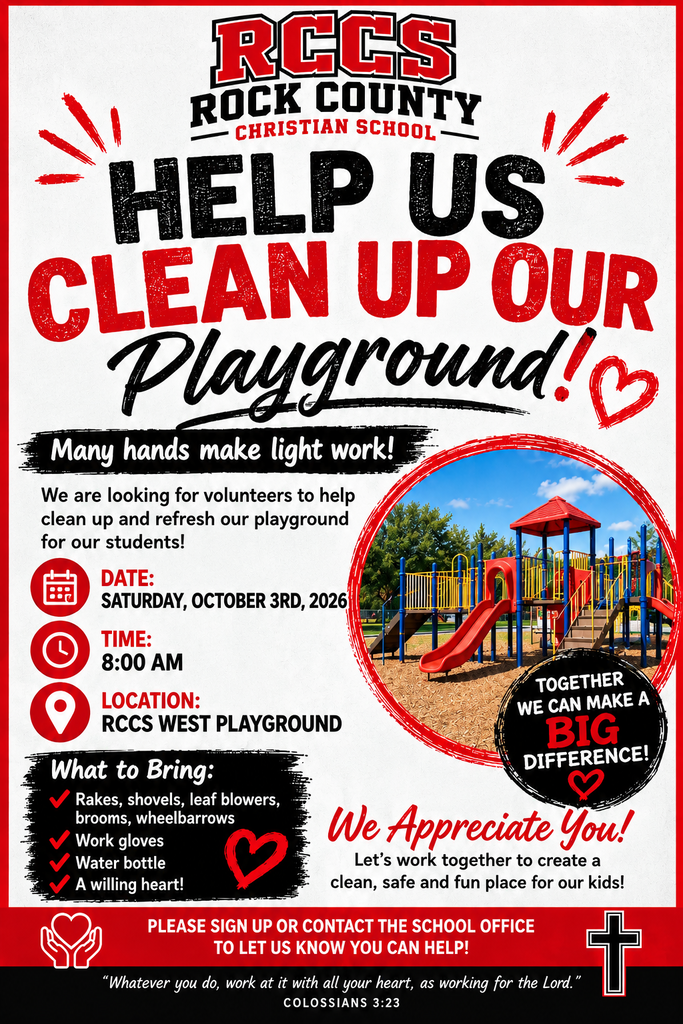 Black and white background with playground and invitation to come help clean up
