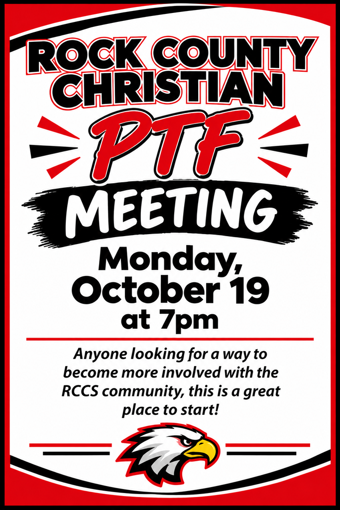 Rock County Christian PTF meeting flyer