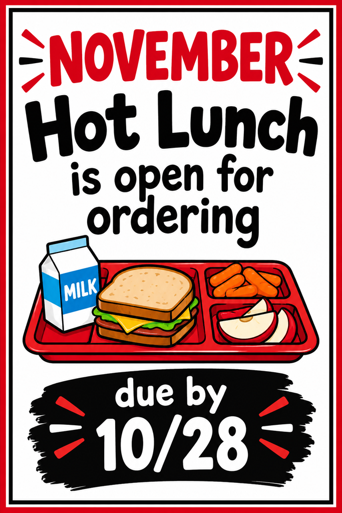 November hot lunch open for ordering