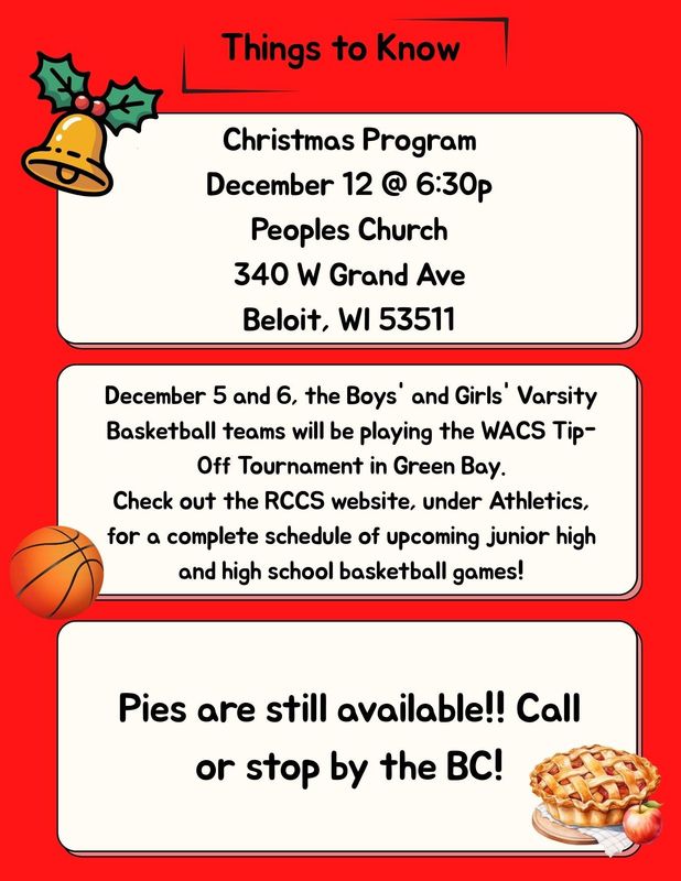 Rock County Christian School Notes from the Nest