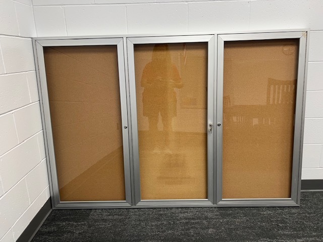 3 panel shadow cork board