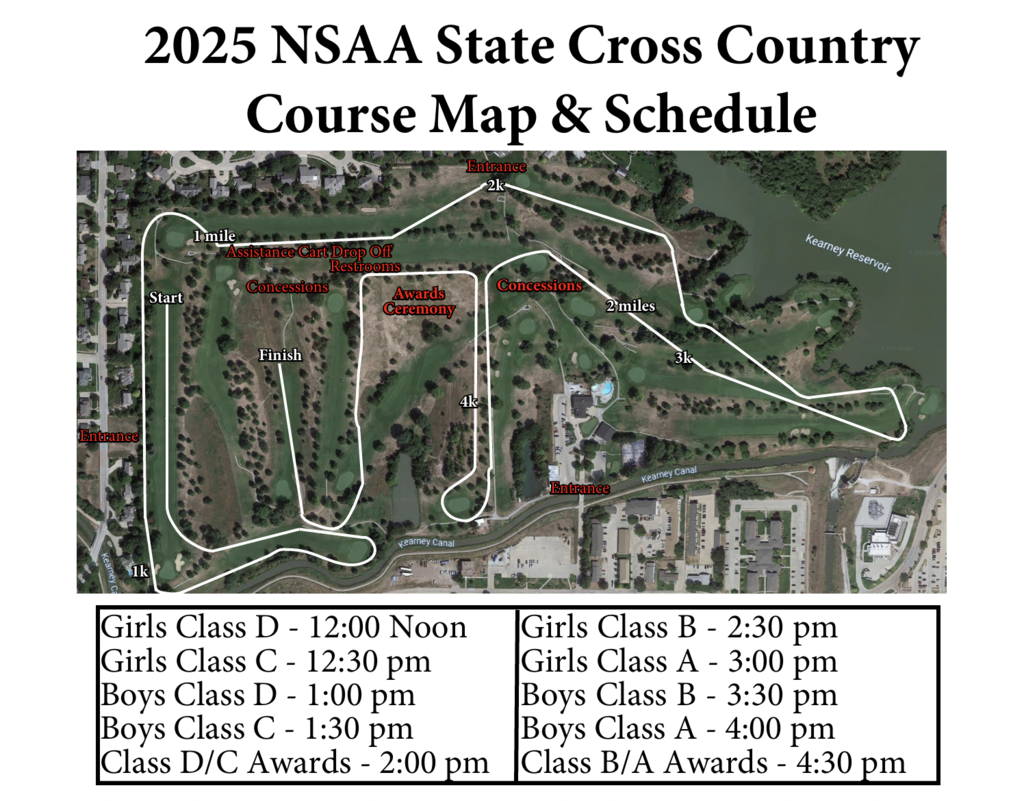 2025 State Cross Country Map