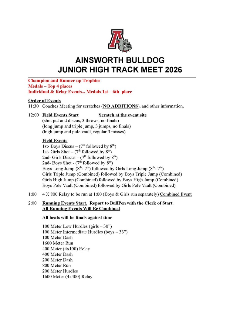 Ainsworth MS Track and Field