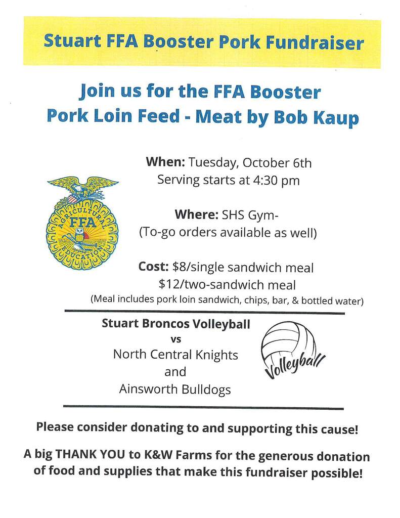 Stuart FFA Booter Pork Loin Feed