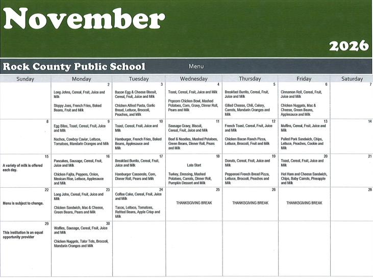 rc lunch menu