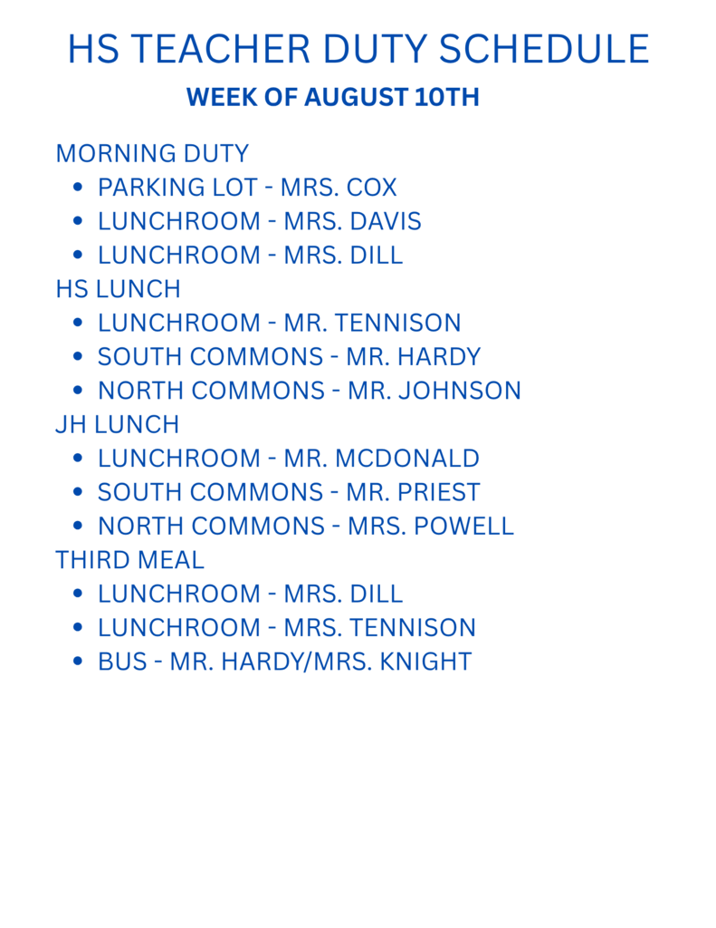 August 10th Thru 15th Memo