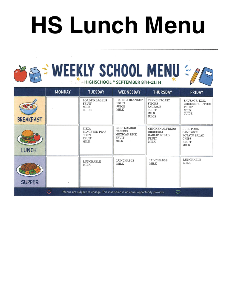 HS Menu