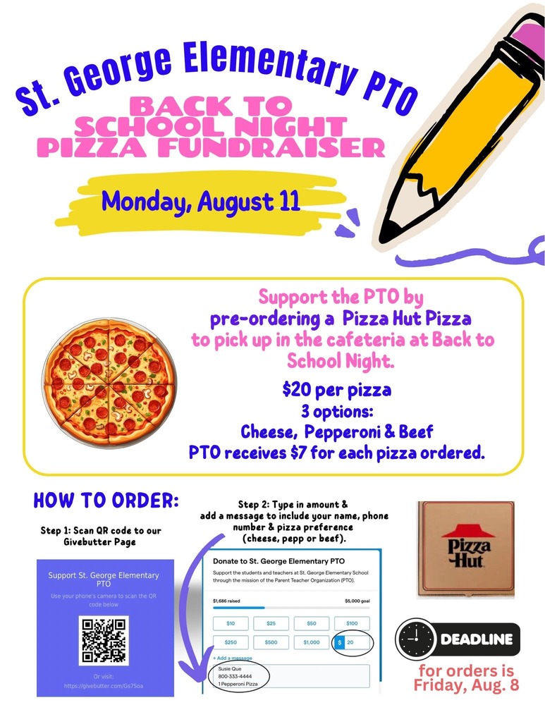 PTO pizza fundraiser