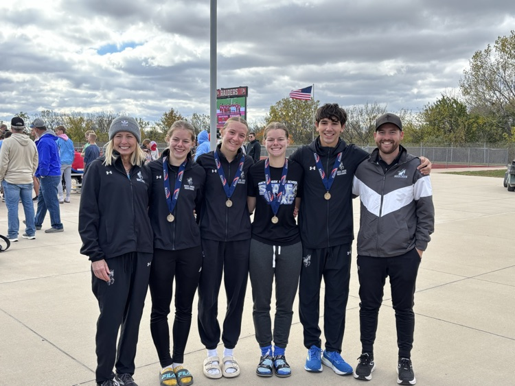 RCHS State Cross Country Medalists with Coaches S. Holliday and C. Roberts