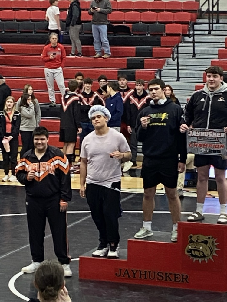 Isaiah Cazee takes 3rd at the Jayhusker tournament.