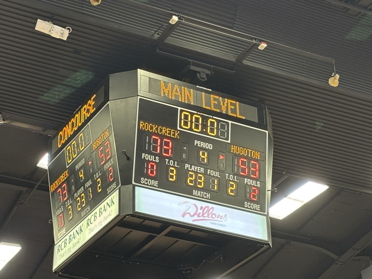 Rock Creek defeats Hugoton 73-53 in the 4A State Semifinal game!