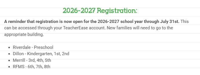 Registration dates and buildings