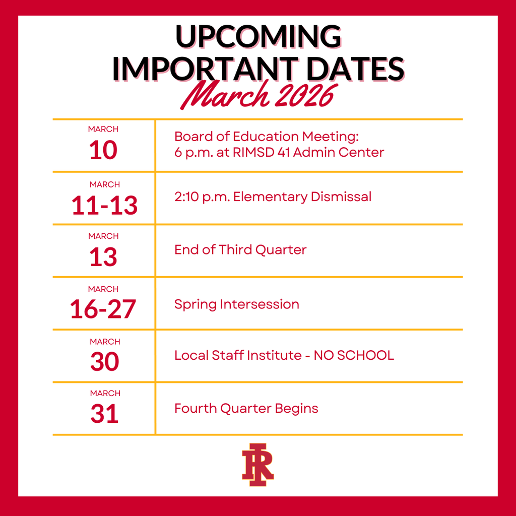 March Important Dates
