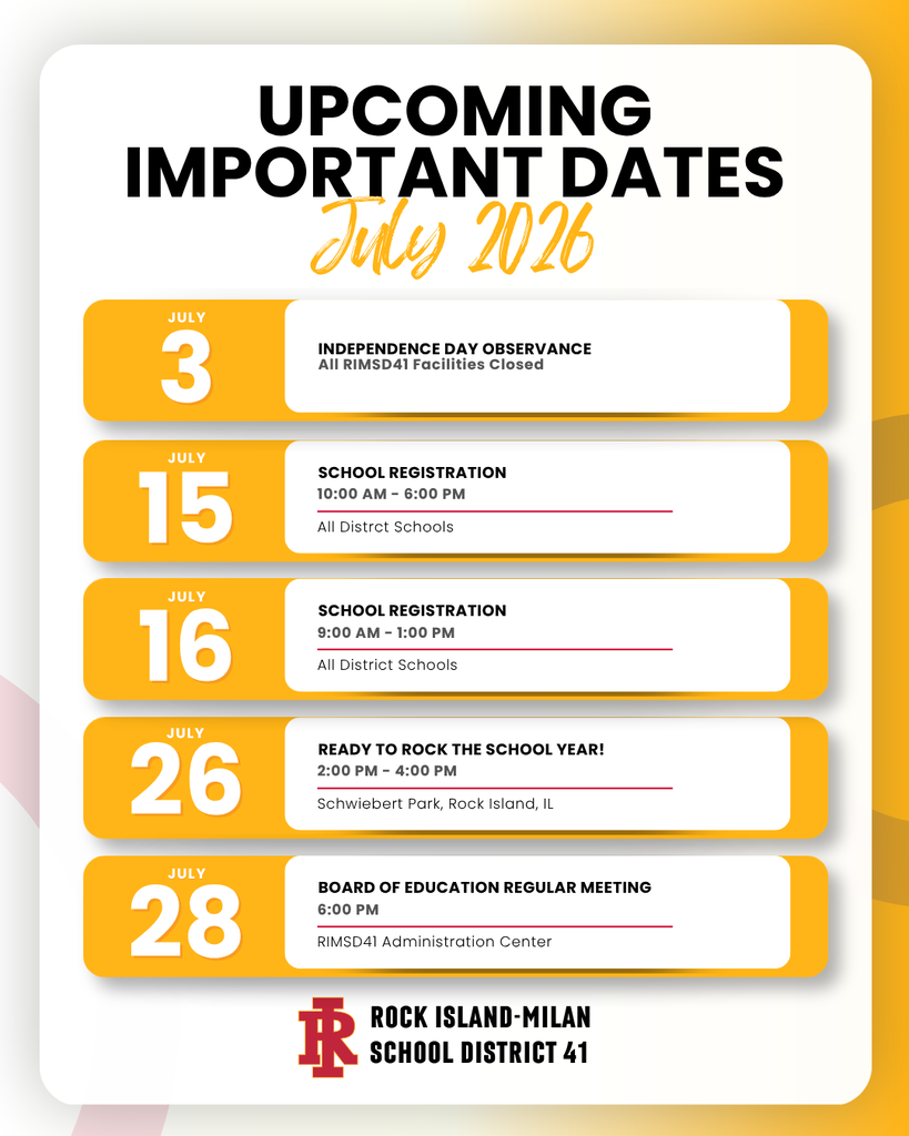 July 2026 Important Dates