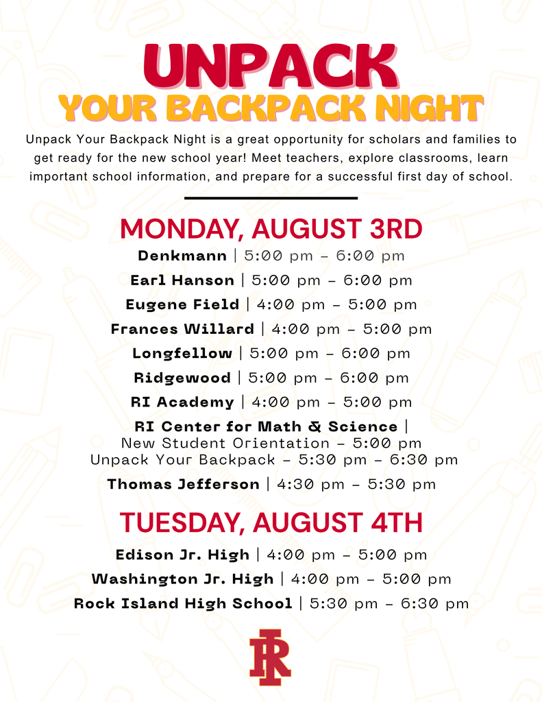 Unpack Your Backpack Nights