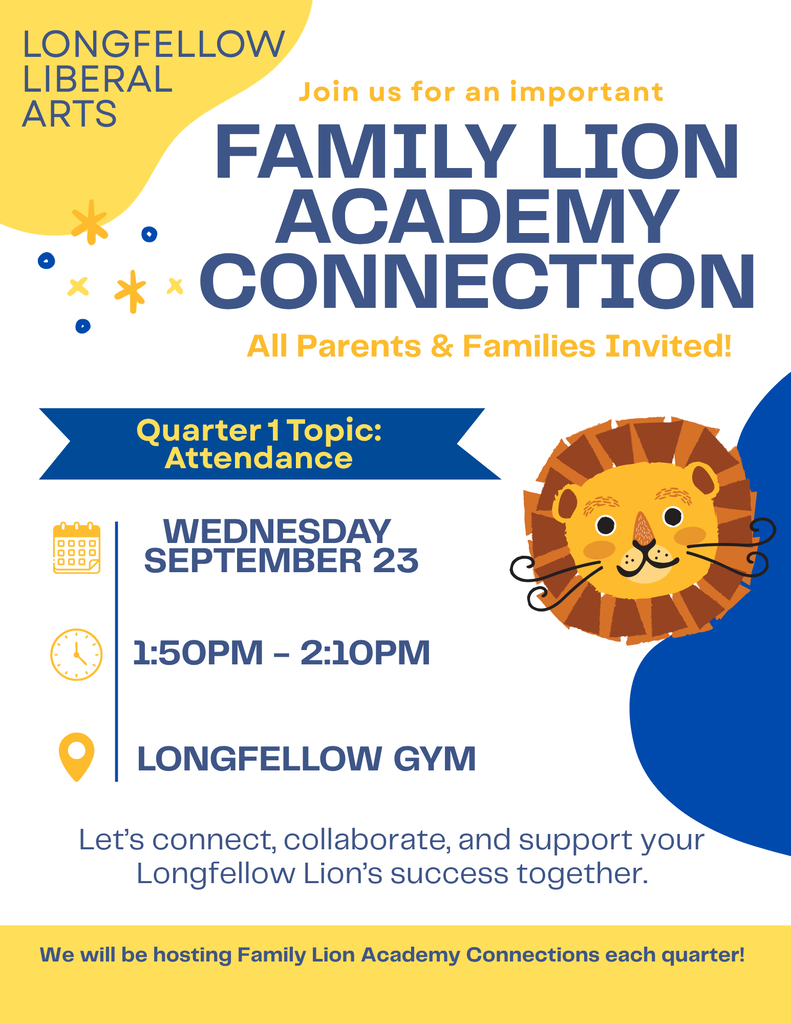 Longfellow Family Lion Academy Connection