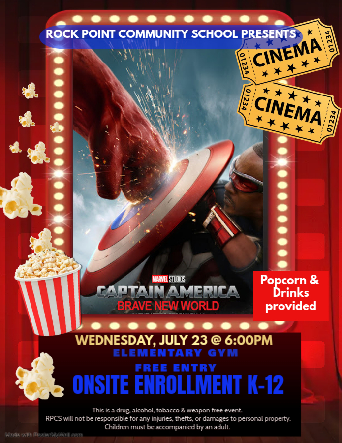 July 23 Movie night flyer