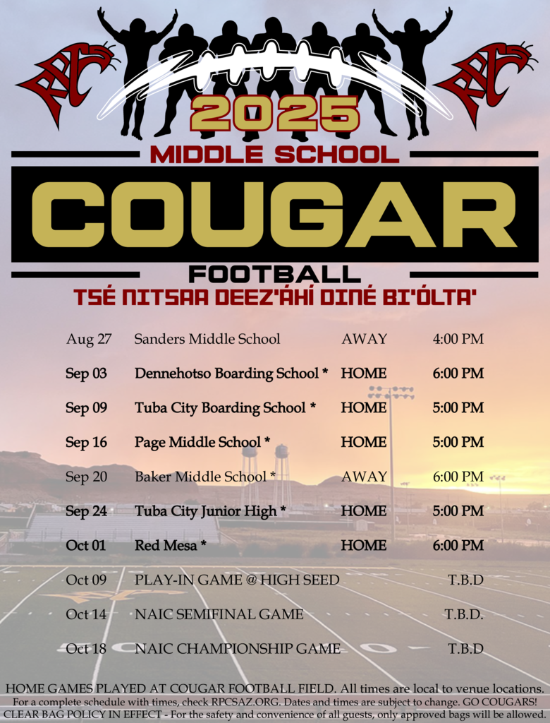 SY2526 RPCS Athletic Schedule MS Football