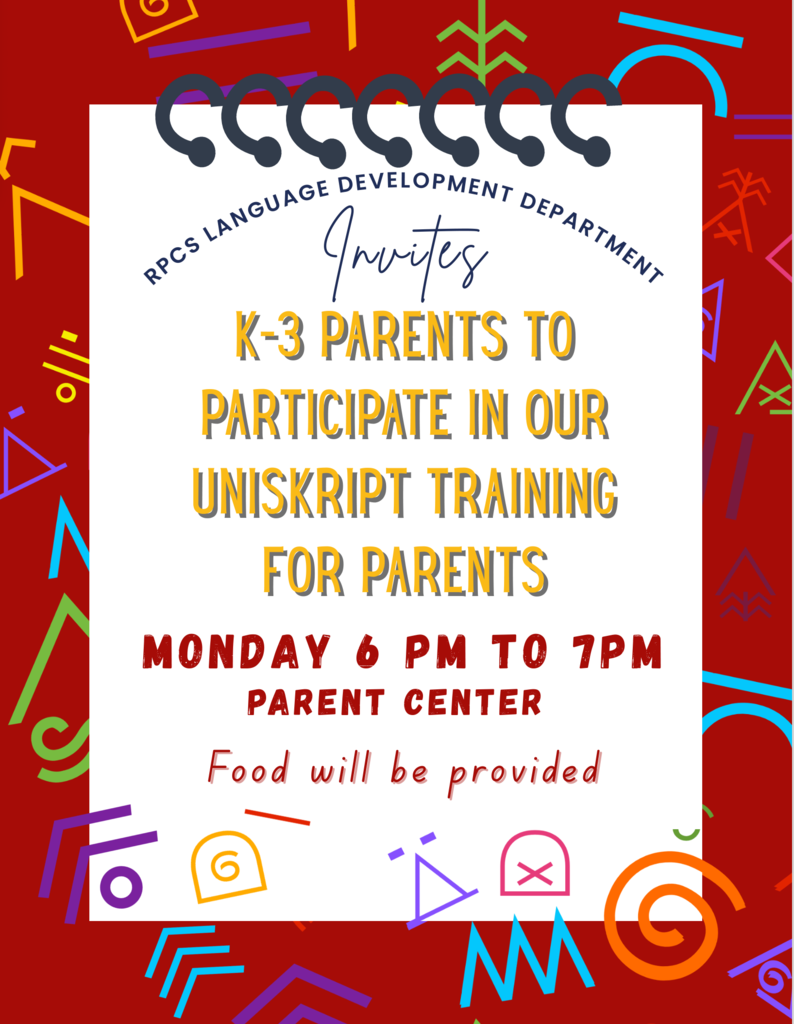Flyer for UniSkript Navajo parent training