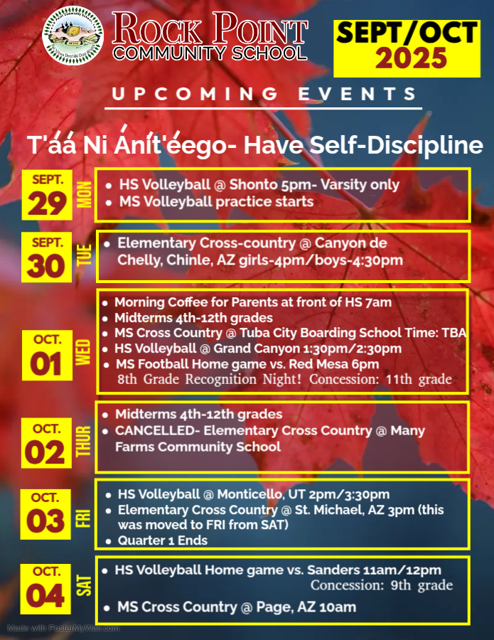 upcoming events flyer