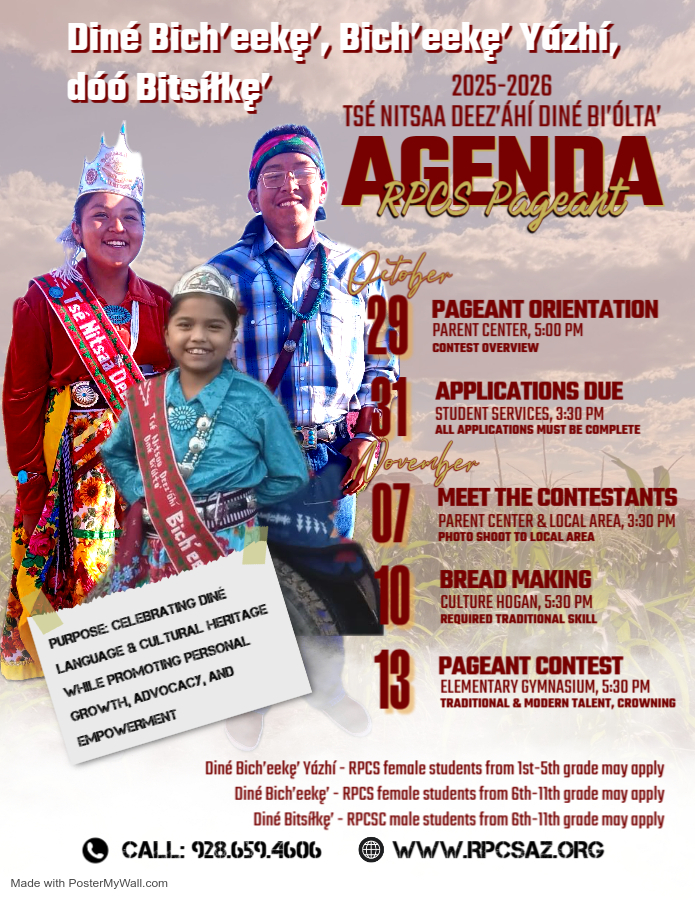 Pageant flyer for Rock Point School
