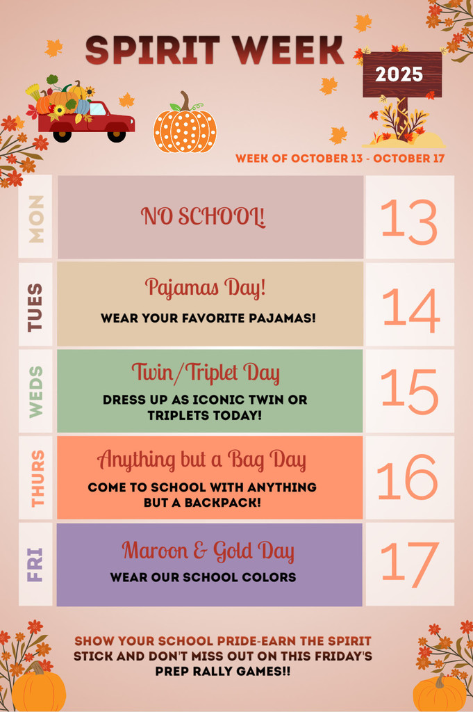 Spirit Week Flyer