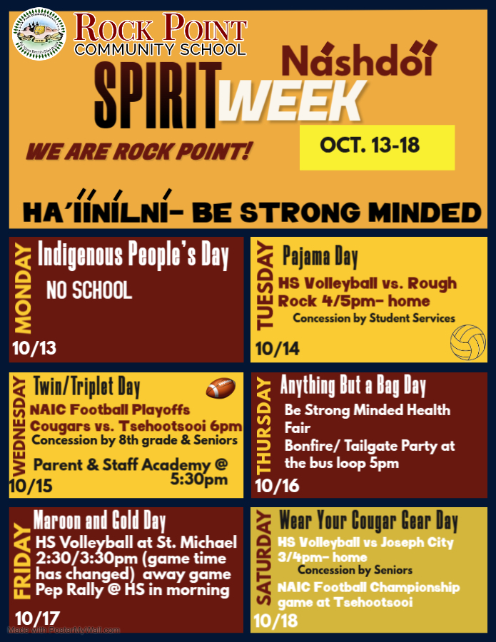 Upcoming events flyer