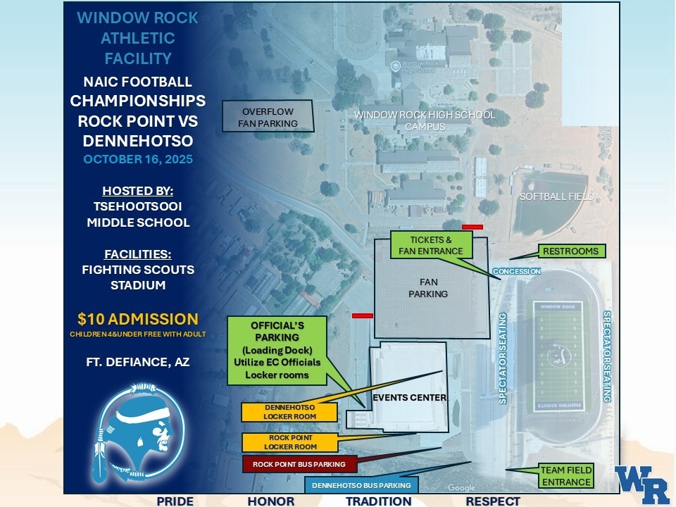Map of Sports Facility for NAIC Championship Game