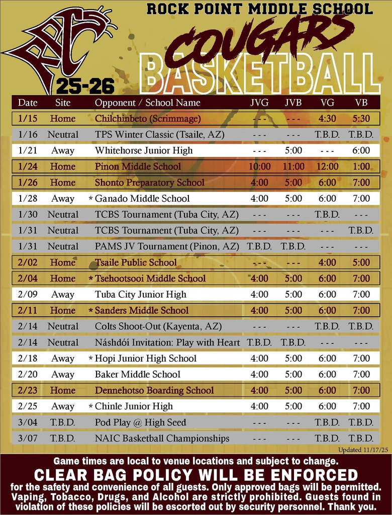 Middle School basketball flyer