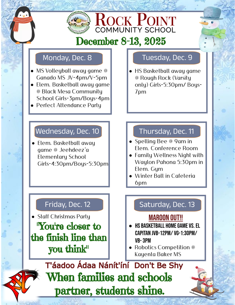 Upcoming events flyer