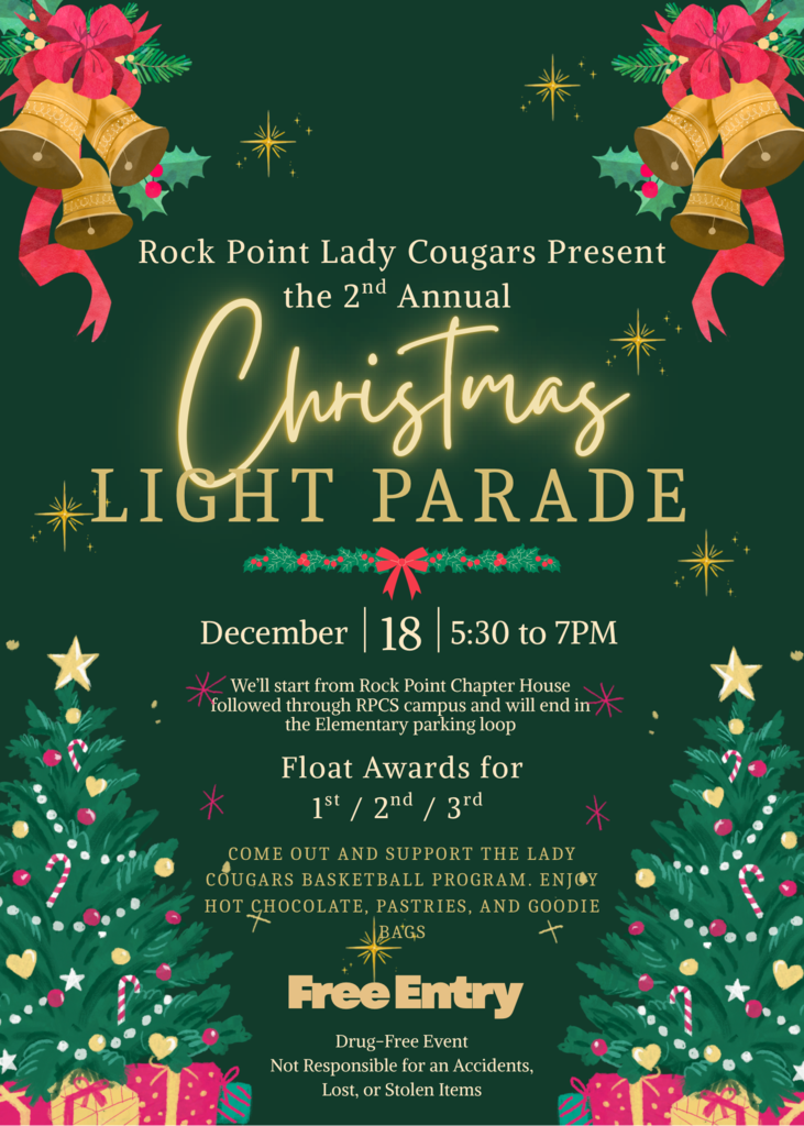 Christmas lights parade flyer for December 18 2025