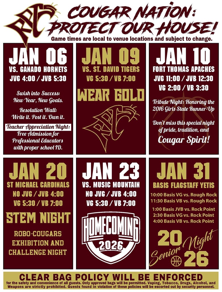 Basketball flyer for January