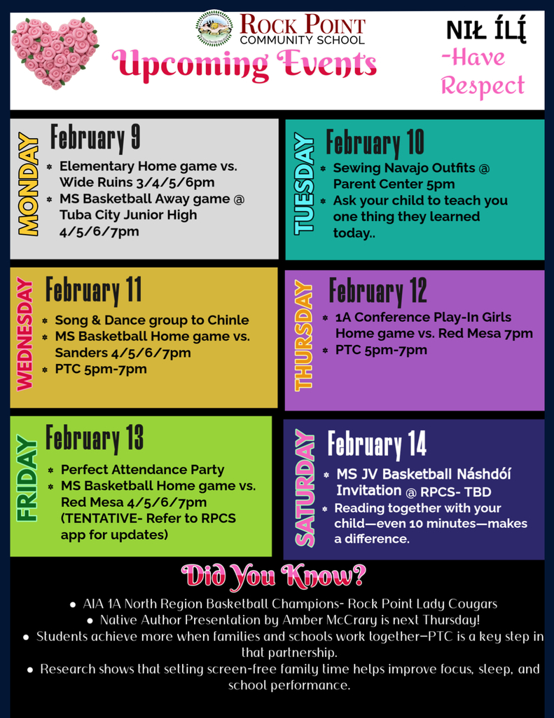 upcoming events flyer