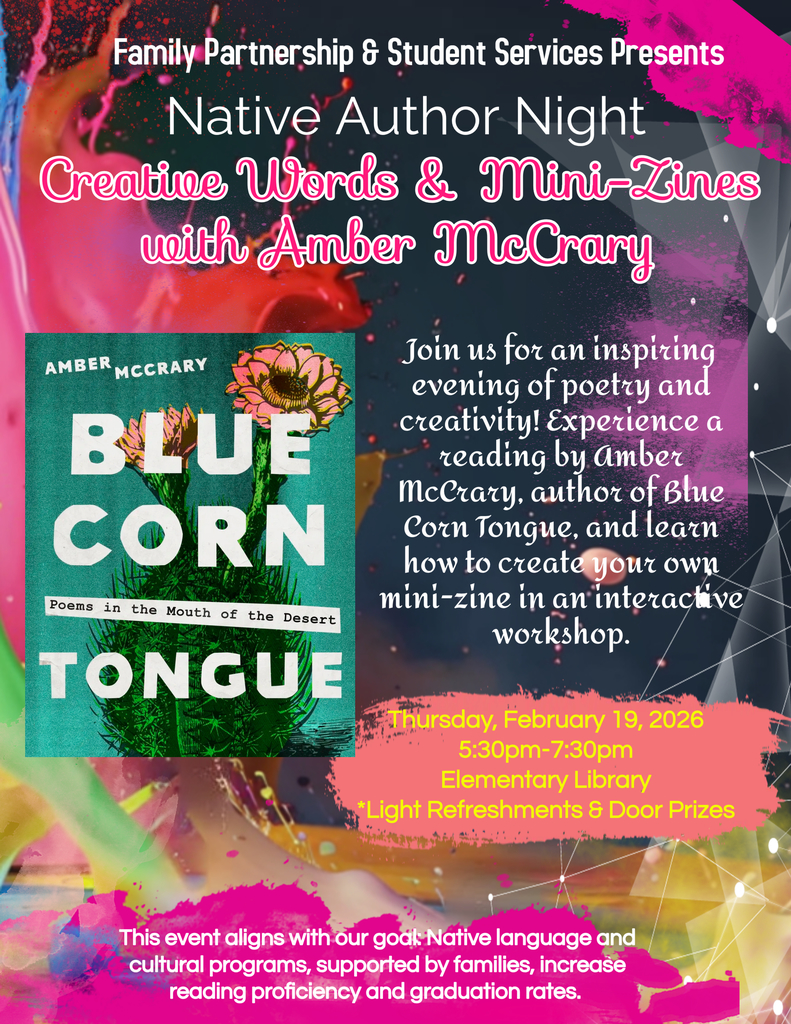 flyer for Native Author visit