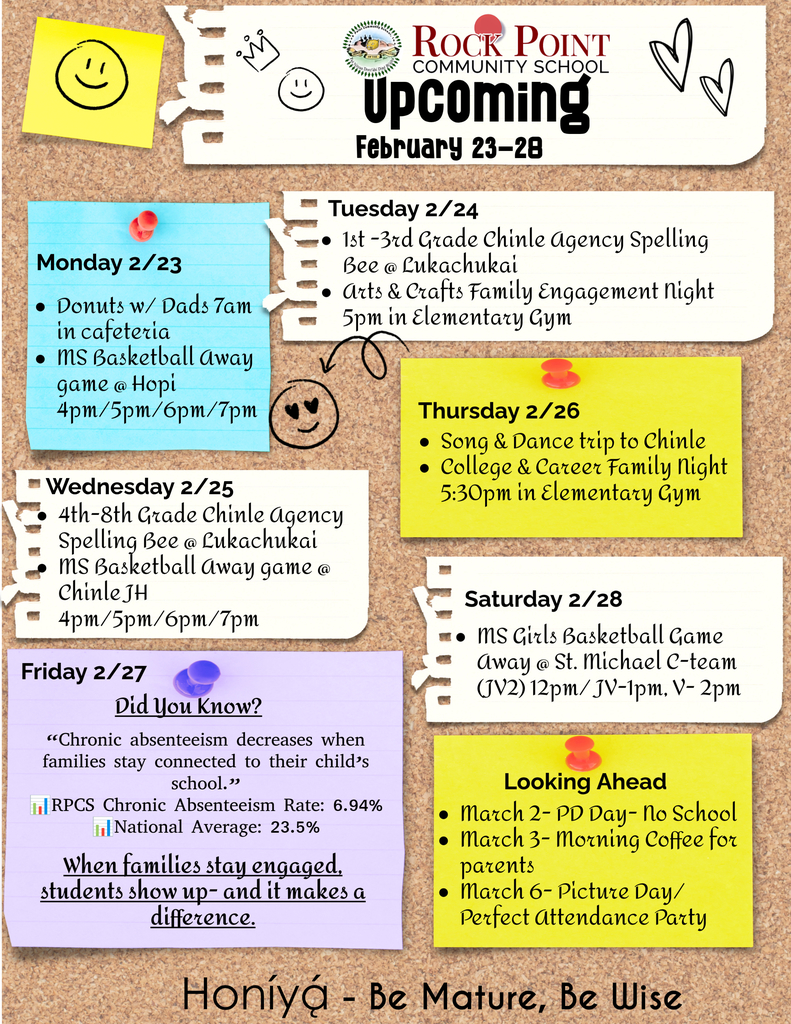 Upcoming events flyer