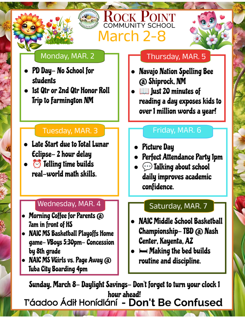 Upcoming events flyer