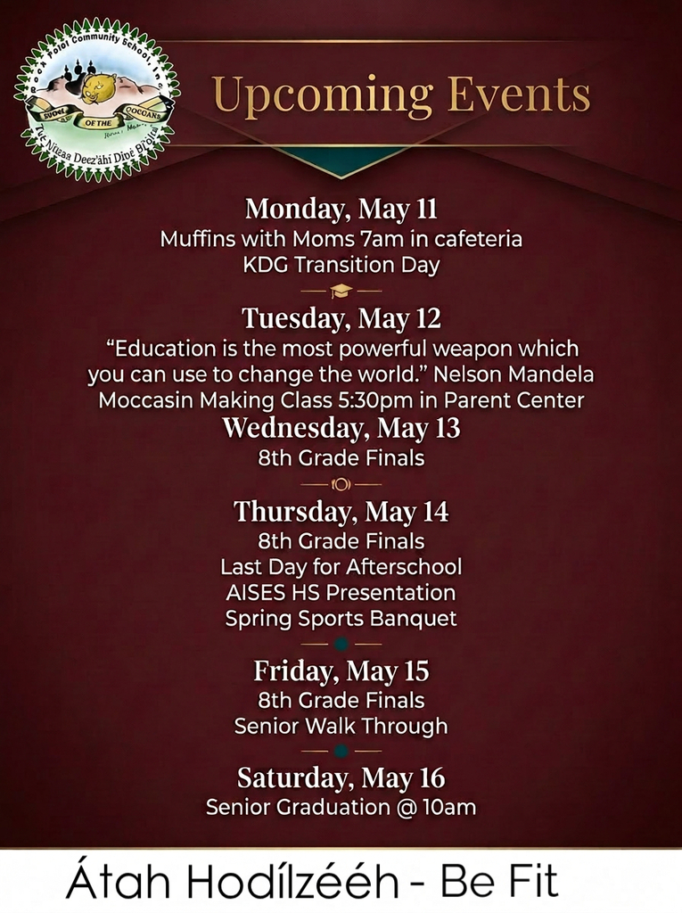 Upcoming events flyer