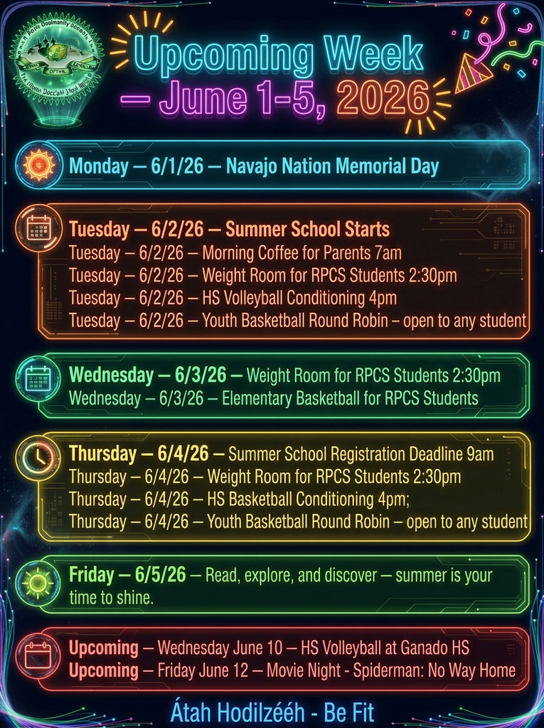 Upcoming Week Events