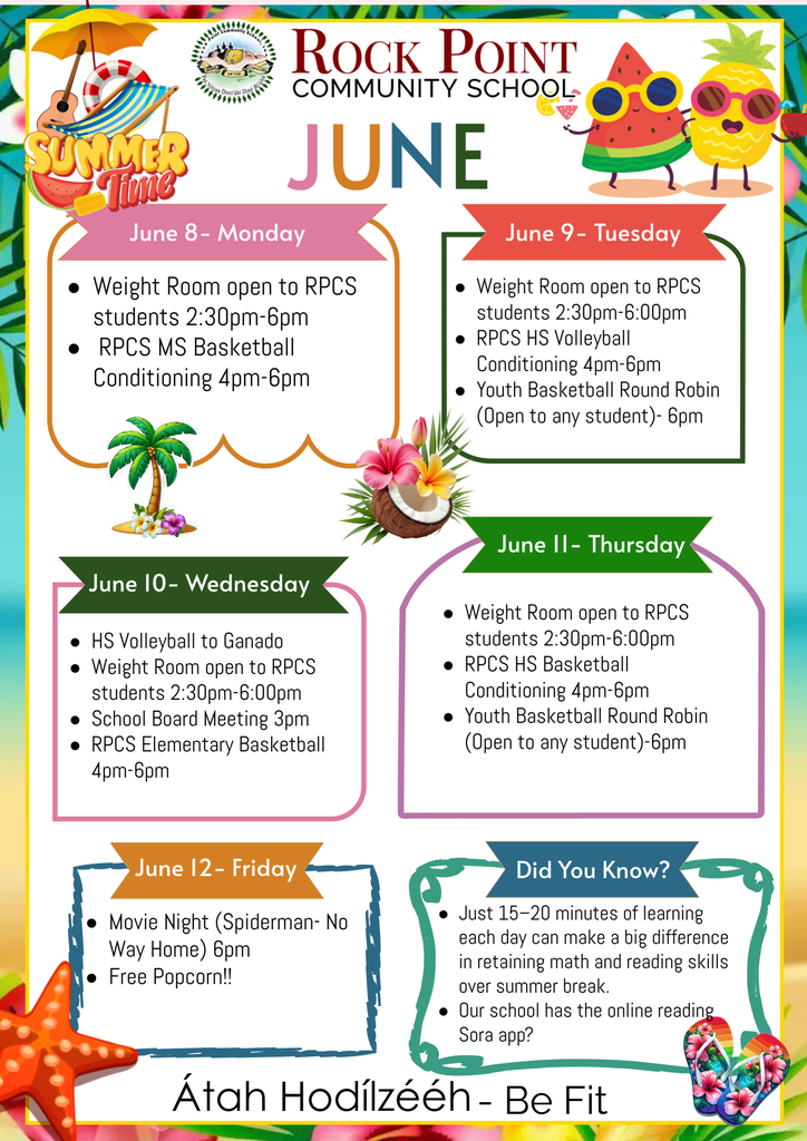 Upcoming week flyer