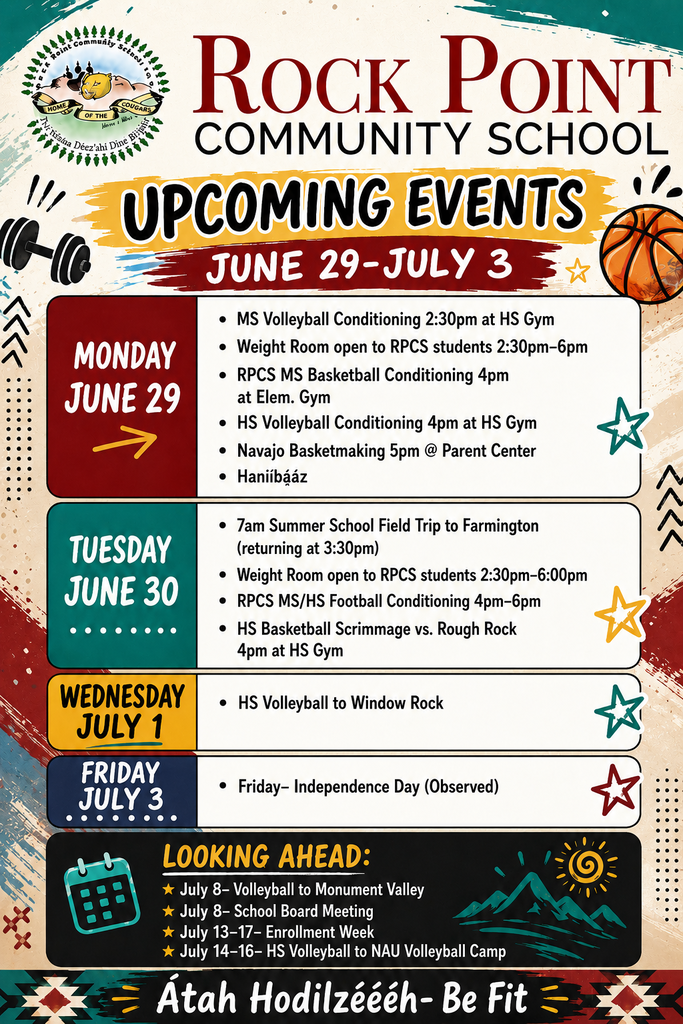 Flyer of upcoming events