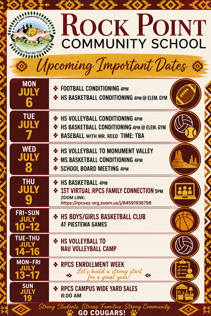 Upcoming Week School Flyer