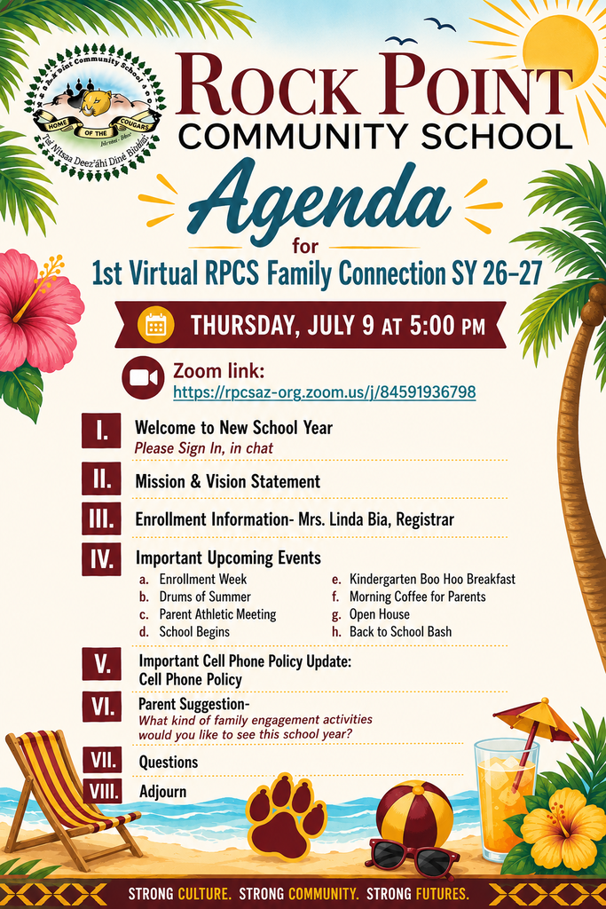 Flyer for 1st RPCS Family Connection Virtual meeting