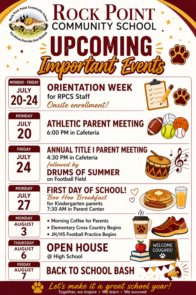 Flyer for upcoming week events