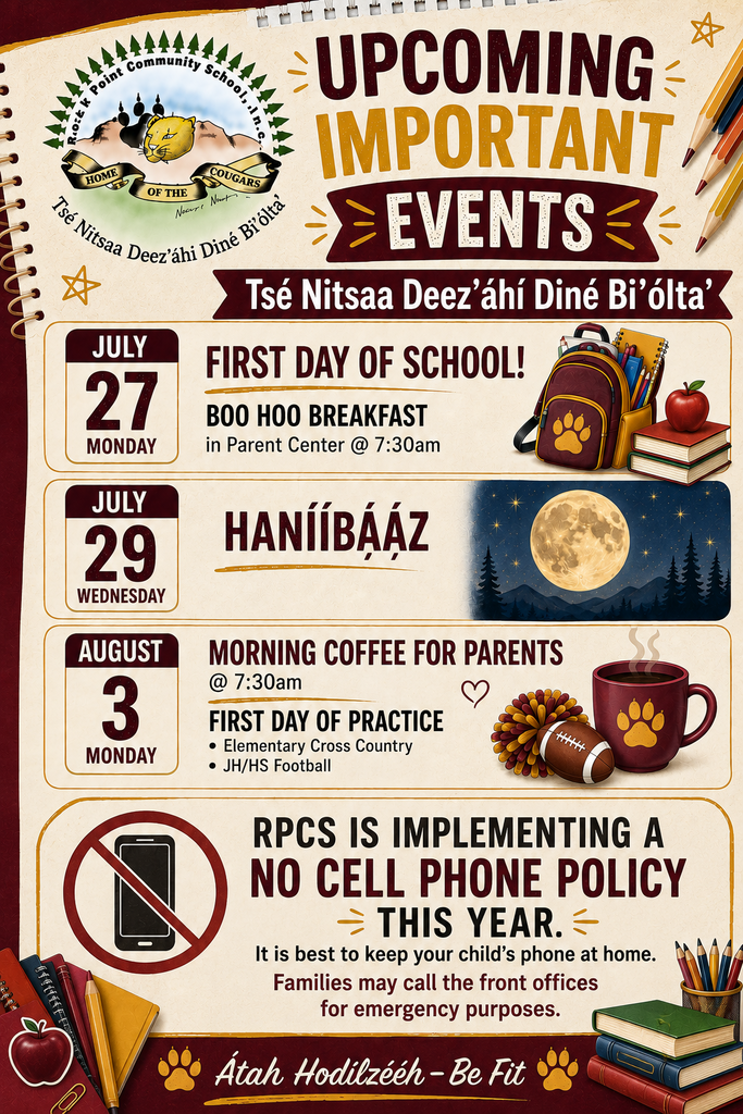 Flyer for upcoming week